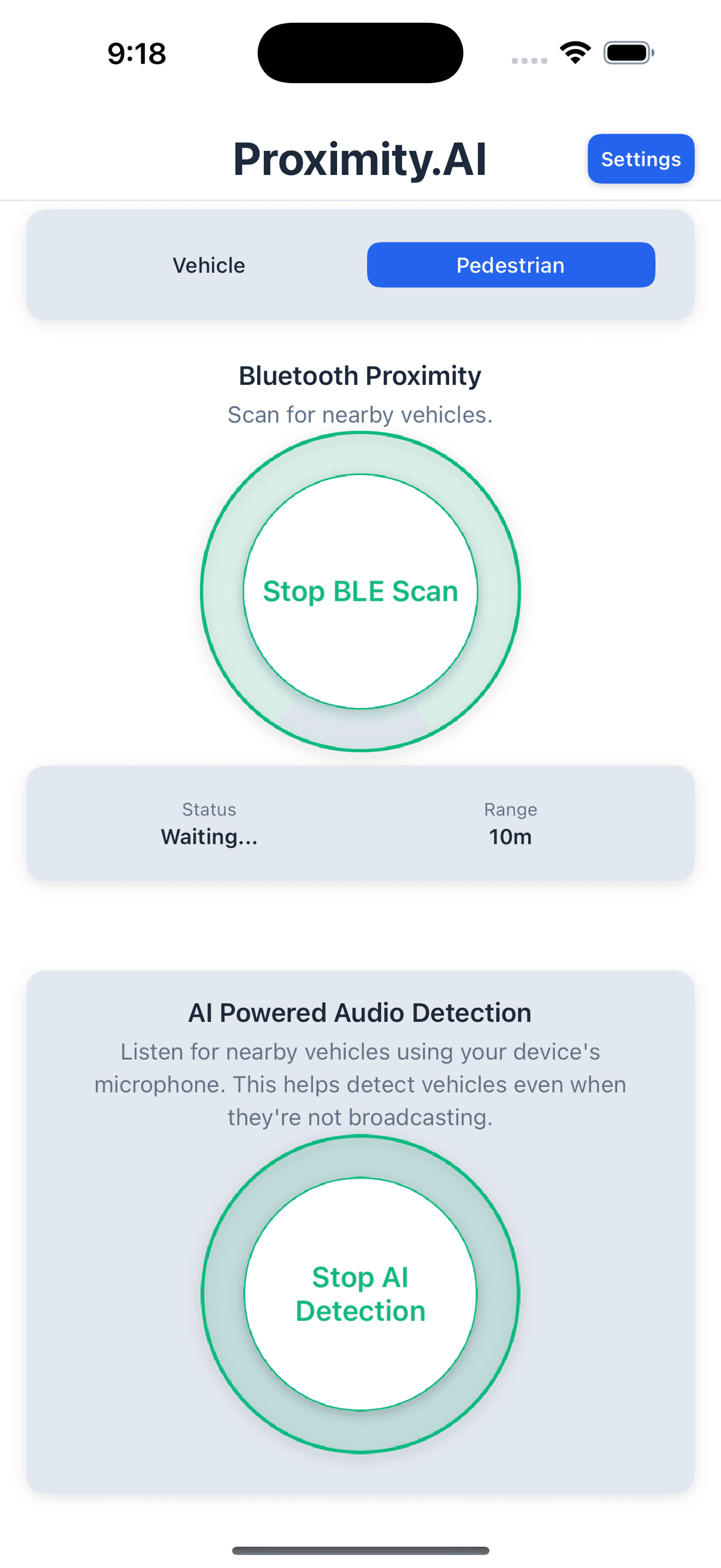 Pedestrian mode simulation preview